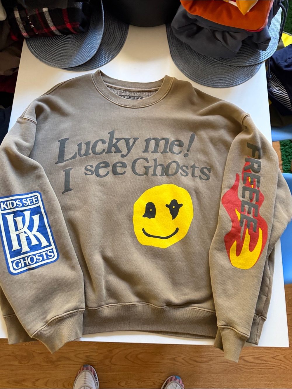Kids see ghost x Cpfm x camp flog gnaw crewneck sweater